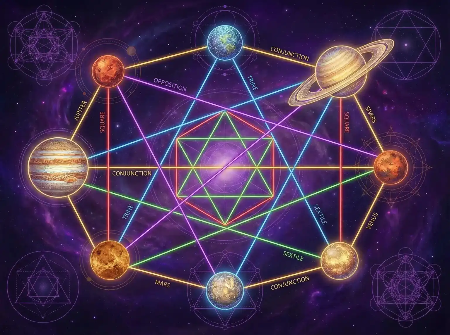 行星相位解读 - 妻子的诱惑国语 | 占星学进阶